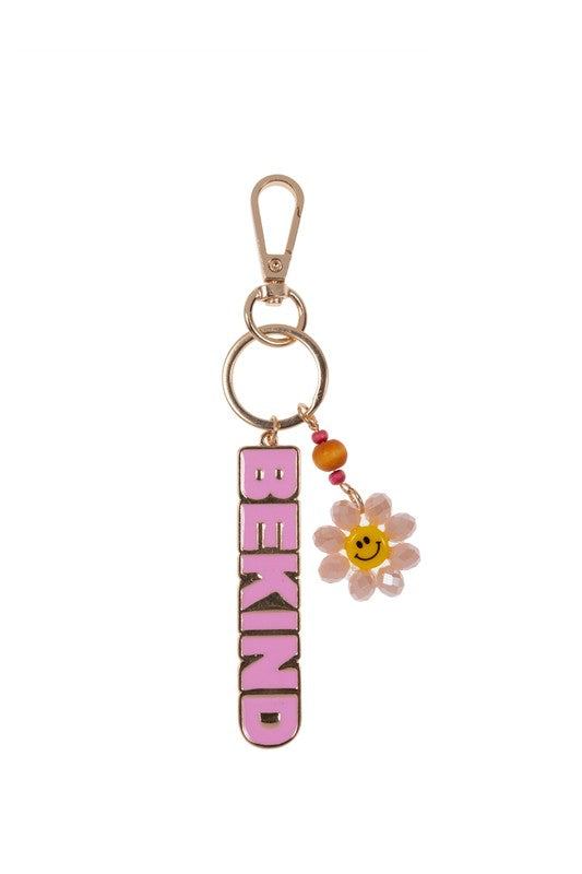 Be Kind with Flower Enamel Keychain - Cactus Cowgirl