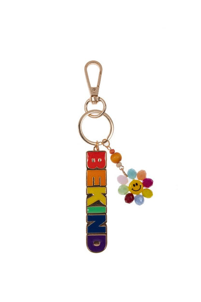 Be Kind with Flower Enamel Keychain - Cactus Cowgirl