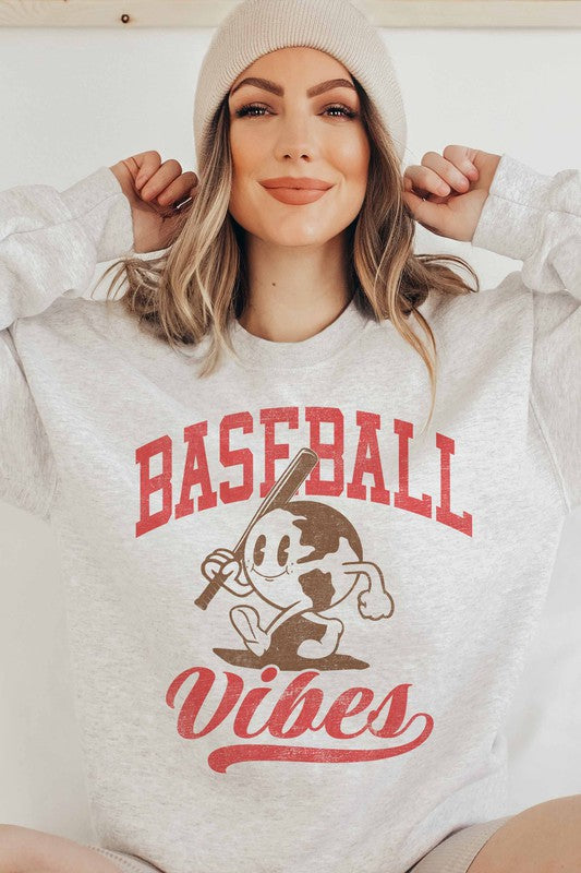 Baseball Vibes Graphic Sweatshirt - Cactus Cowgirl