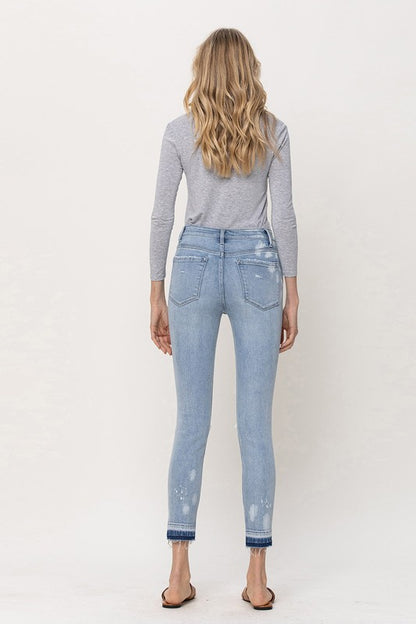 Beach House Mid Rise Crop Skinny Jean by Flying Monkey - Cactus Cowgirl