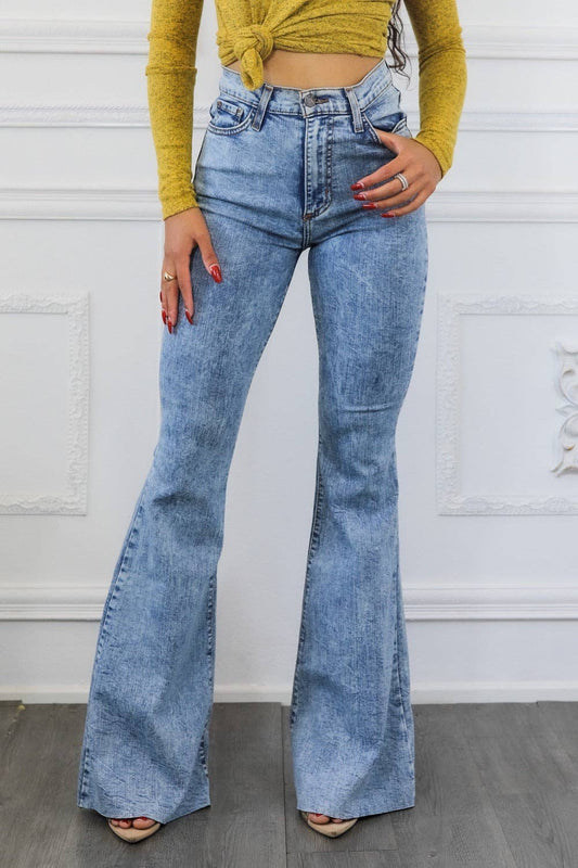 Flare Away High Rise Flare Jeans - Cactus Cowgirl